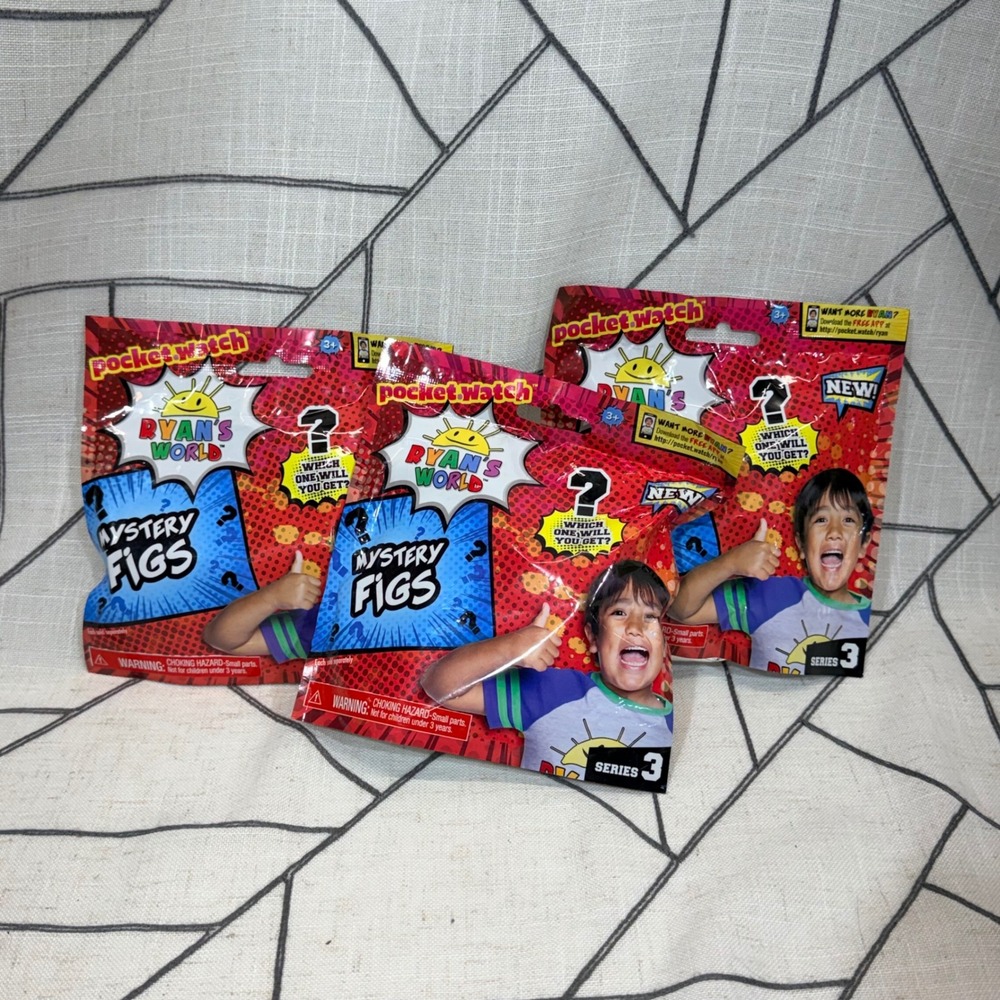 Ryan's World Mystery‎ Figs 3-Pack Multicolor Series 3 Blind Bags New Sealed